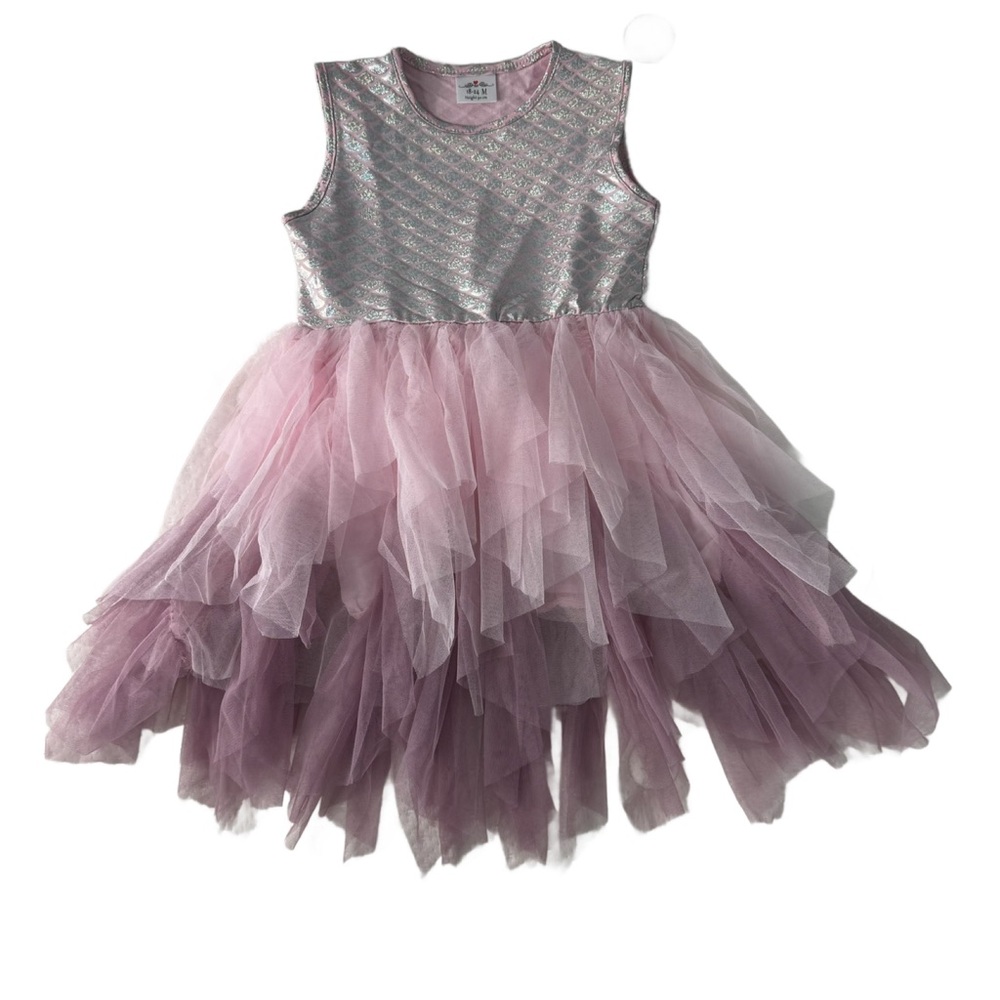 Mermaid Layered Tulle Ruffle Dress 18-24 mos